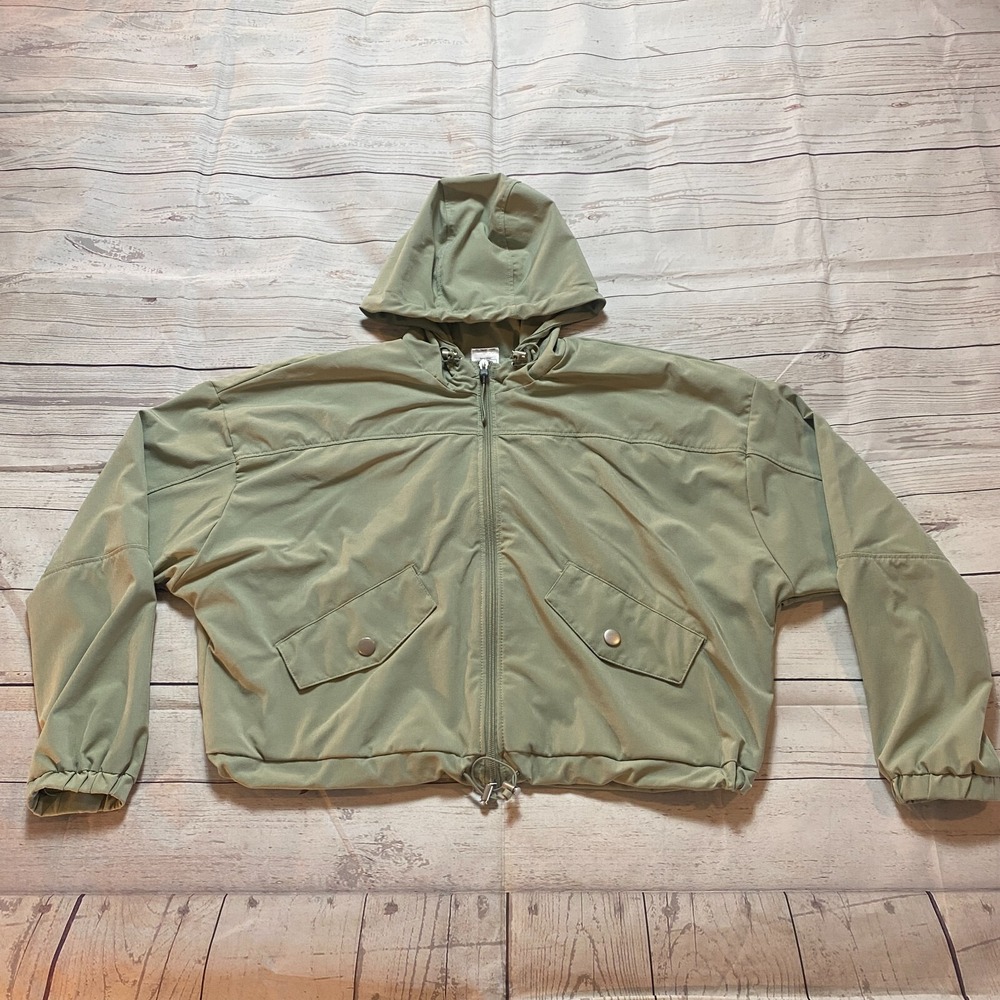 Decathlon Crop‎ Top Full Zip Jacket Tan Women's Size Small